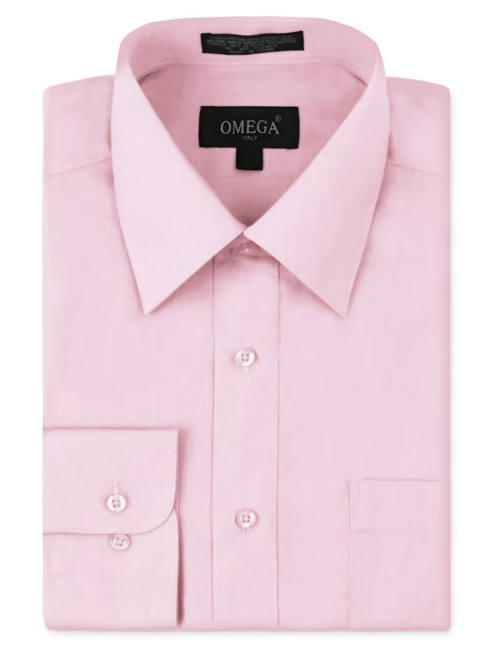 Omega Men’s Light Pink Classic Dress Shirt